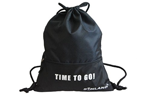 Sunland Waterproof Drawstring Sackpack Backpack Gym bag Sports Bag Travel Bag Black