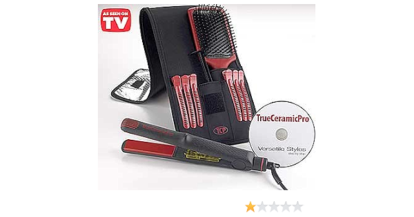 Amazon.com: True cerámica Pro staightener Flat Iron con Kit de pelo y DVD :  Belleza y Cuidado Personal