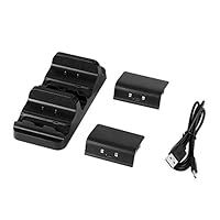 Unitedheart Dual Charging Dock for Xbox One Wireless Controller Charger Station with Two Rechargeable Battery Packs and USB Cable Satellite Receiver