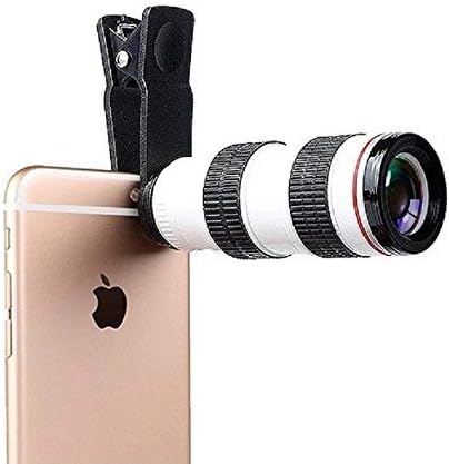 MobiQuick 12X_R Zoom Mobile Telescope Lens Kit with Adjustable Focus Optical Lens for All Android, Windows and iOS Smartphones {Random Colour}