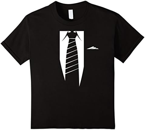 Kids Printed Suit &amp; Tie Tuxedo Funny T-Shirt: Men's,Women's,Kids 10 Black