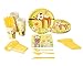 Springtime Sloth Party Bundle, Includes Plates, Napkins, Cups, and Cutlery (24 Guests,144 Pieces) Multicolor