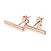 Minimalist 925 Sterling Silver Stud Earrings Modern Bar Design