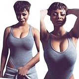 Bodysuit Jumpsuit - Womens Sleeveless Siamese Solid Sexy Slim Jumpsuit Bodysuit Top