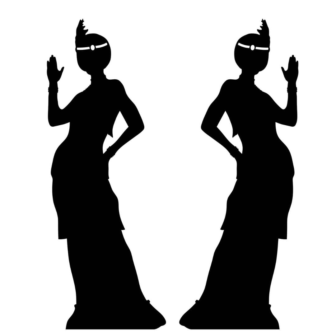 STAR CUTOUTS SC1308 Flapper Girl Silhouette Double – Lifesize Cardboard Cutout | Great for 1920s Theme Parties, Displays & Events