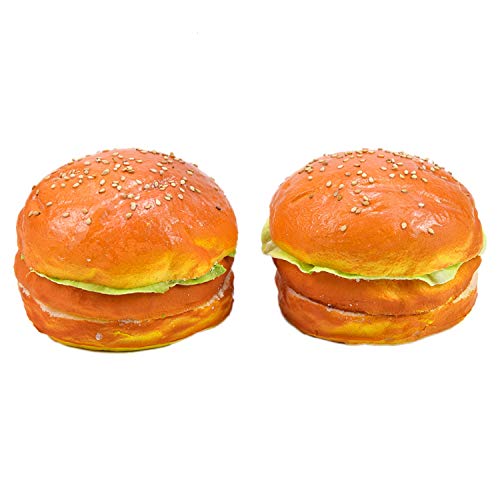 WEFOO 2PCS Artificial Hamburger Simulation Realistic Food for Home Kitchen Party Decoration Display Toy Props