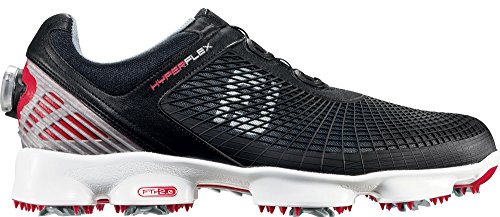 FootJoy CLOSEOUT HyperFlex BOA Golf Shoes - Black/Red (9.5 D(M) US)