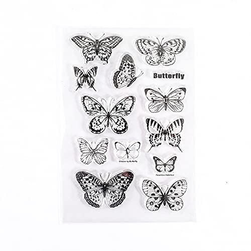Welcome to Joyful 1pcs Butterfly Clear Stamp for Card Making Decoration and Scrapbooking 11x16cm