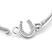 CharmSStory Graduation Gifts Pave CZ Horseshoe Saddle Charms Bangle Cute Equestrian Bracelet