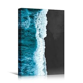 signwin Canvas Wall Art Coastal Aerial View Beach...