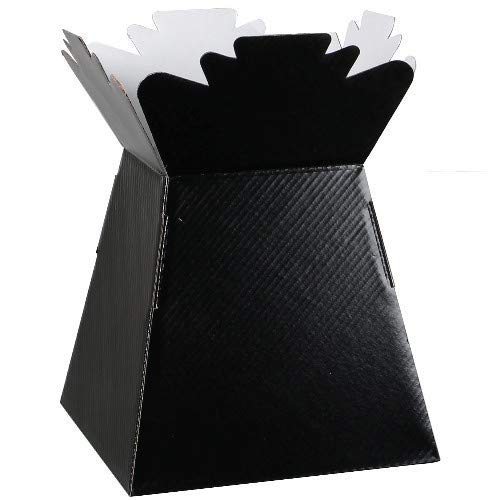 INERRA Florist Boxes - Living Vases for Flower Bouquet Box Making - Pack of 10 (Black)