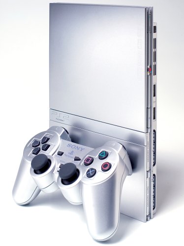PlayStation 2 - PS2 Konsole Slim, silber