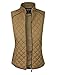 makeitmint Women's Basic Solid Quilted Padding Jacket Vest w/Pockets Medium YJV0002_Camel