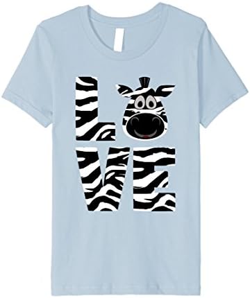 Kids Zebra Print T-Shirt For Zebra Lovers 10 Baby Blue