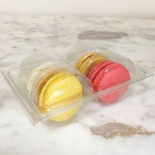 Macaron Plastic Box Clamshell Packaging Blister Box for 4 Macarons($1.2 Each) - Pack of 20 Boxes by Cheerico