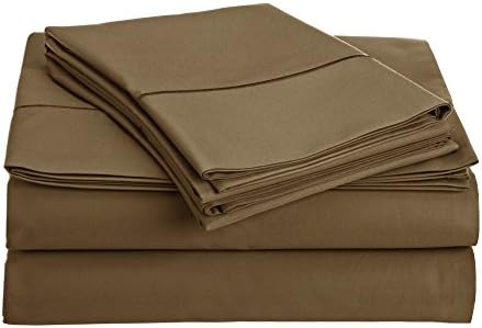 Top Sellers - MEGA SALE TODAY! Luxury Sheets On Amazon-Highest Quality! Luxury 800 Thread count 100% Egyptian Cotton Ultra Soft Super Combed Yarns 4 Piece Sheet Set, Dark Taupe - Queen