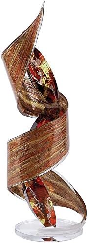 Shahrooz Ovalution Crackled Sculpture, Orange/Red/Brown