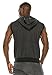 Angel Cola Men's Sleeveless Hoodie Zip Up Vest PT601 N.Dark Gray L