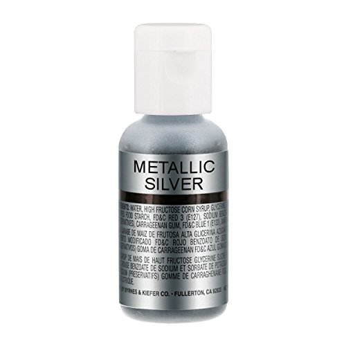 Chefmaster by us cake supply .7fl oz metallic silver ai…