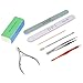 Nail Polish Remover Anself Nail Polish Gel Remover Tools Kit Nail Brush Sanding Files Clips Pusher Tweezers Nail Buffer