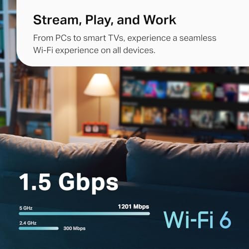 TP-Link Deco X15 Dual-Band AX1500 WiFi 6 Mesh Wi-Fi System | Replaces Routers and Extenders | Covers up to 5,600 sq.ft. | 2 Gigabit Ports per Unit, Supports Ethernet Backhaul, 3-Pack