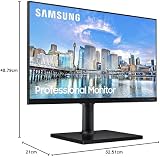 Samsung 22" FHD 1080p 75Hz IPS LED Monitor 2xHDMI DisplayPort Black view 8