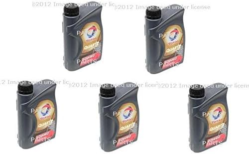 Set of 5 Engine Oil TOTAL QUARTZ RACING 1 Liter 182162 A3 A4 A4 Quattro A5 A8 Quattro 2012 2013