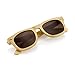 Polarized Genuine Bamboo lightweight Wood Entire Frame Vintage Handcraft Sunglasses Mens Womens Eyewear with Wooden Bamboo box - Brown