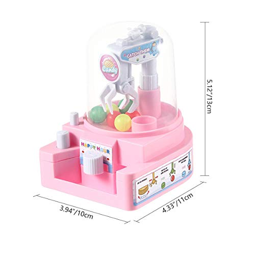 Claw Machine, AOLVO Mini Grabber Toy Cute Claw Machine Playset Crane Game Machine for Kid, Best Birthday Christmas Gift Toy for Intelligence Development (Random Color)