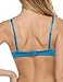 Ekouaer Underwire One Fab Fit Original Tailored Extra Coverage T-Shirt Bra 34B ,Lace Lake Blue