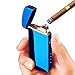 Warrior Tech Sleek USB Rechargeable Flameless Upgraded Dual Arc Plasma Lighter (Blue)