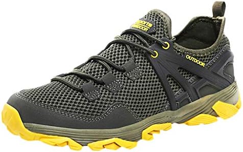 Daylin Men's Mesh Breathable Hiking Shoes Outside Summer Sport Fitness Lightweight Non-Slip Outdoor Walking Shoes