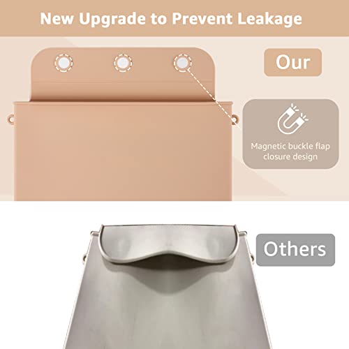 JANSAMN Makeup Travel Bag Cosmetic Bag, Toiletry Bags for Traveling, Silicone Waterproof Makeup Brushes Bags for Women, Portable Clear Makeup Bags for Girls