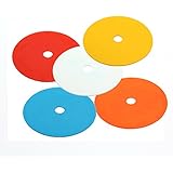 Eco Walker Flat Cones Spot Markers Soccer Basketball Sports Speed Agility Training (Set of 10) (RED)