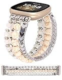 W-RARA Beaded Bracelet Compatible with Fitbit Versa