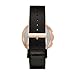 Skagen Signatur Stainless Steel and Leather Hybrid Smartwatch, Color: Rose Gold-Tone, Black SKT1112