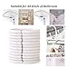 KOTOM Floral Bath Curtains Bathroom, Magic White Lotus Flower on Black Background, Fabric Shower Curtain Liner Waterproof, Drapes Accessories 12pcs Hooks Included, 69X70 in