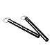 amathings 4 Pieces ! (4 Pack) Kubotan/Force Amplifier in Black, Silver with 2 Very Loud SOS Signal Whistle in Black with grooved Grip and Key Chain Also usable as an Emergency Hammer, 100% Legal