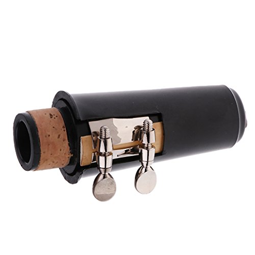 Dolity Nickel-Plated Clarinet Mouthpiece Clarinet Reed clip with Ligature Cap Set