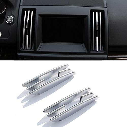 8pcs Chrome Interior Center Air Conditioning Vent Outlet Strips Trim For Land Rover Freelander 2 2008-2015 Accessory Car Styling