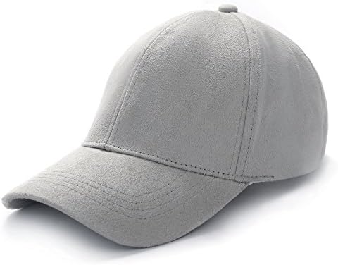 TARTINY Baseball Hat Unisex Unstructured Cotton Adjustable Plain Cap Polo Style (Light Grey)