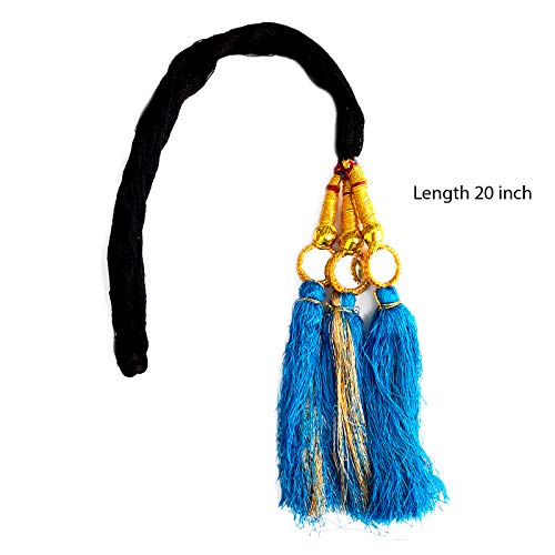 Rapidsflow® Hair Parandi For Kids/Hair Punjabi Paranda/Hair Paranda Choti For Kids Length 20inch (Sky Blue)