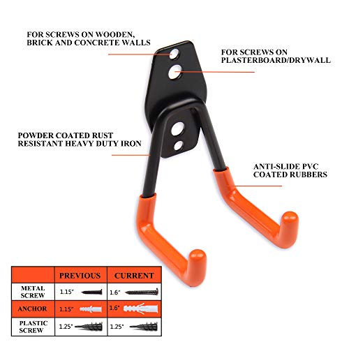 Garage Hooks Garage Hangers, Steel Utility Hooks, Easy to Install
