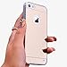 Johncase Soft TPU Bumper with Electroplating Back Cover Luxury Phone Mirror Girl Case for iPhone 5 5s SE (Gold)