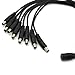 Winkeyes AC 100-240V to DC 12V 10A Switching Power Supply Adapter + DC Power Splitter Cable 1 Female to 8 Male Connectors for CCTV Camera/LED Strip Flexible Lights (12V 10A)
