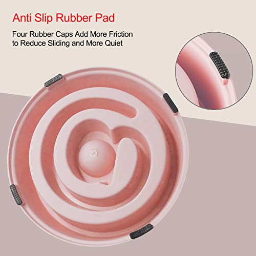 Slow Feeder Dog Bowls Stop Food Bloat Healthy Eating Non Slip Pet Bowl to Reduce Choking and Overeating, Stop Feeding Bowl for Small Medium Size Dogs