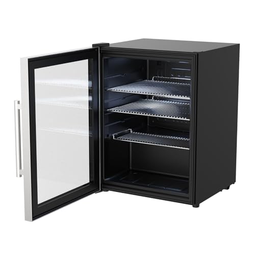 cozze® Frigorifero per esterni con telaio in acciaio inox (60 litri), frigorifero per bevande allaperto per giardino, pratico mini frigorifero per la cucina da giardino