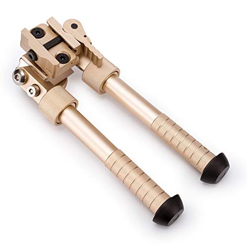 Zeadio Swivel Tiltable Quick Release Bipod, 6 to 9 Inches Brown Pricepulse