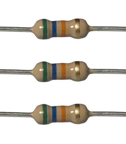 EDGELEC 100pcs 3.6K Ohm Resistors - 1/2 Watt (0.5W) Metal Film, ±1% Tolerance