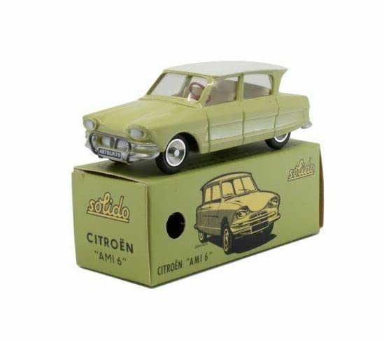 OPO 10 - Collection miniature car 1/43 Solido, compatible reproduction for CITROEN AMI 6 BERLINE CLAIR GREEN - 1141